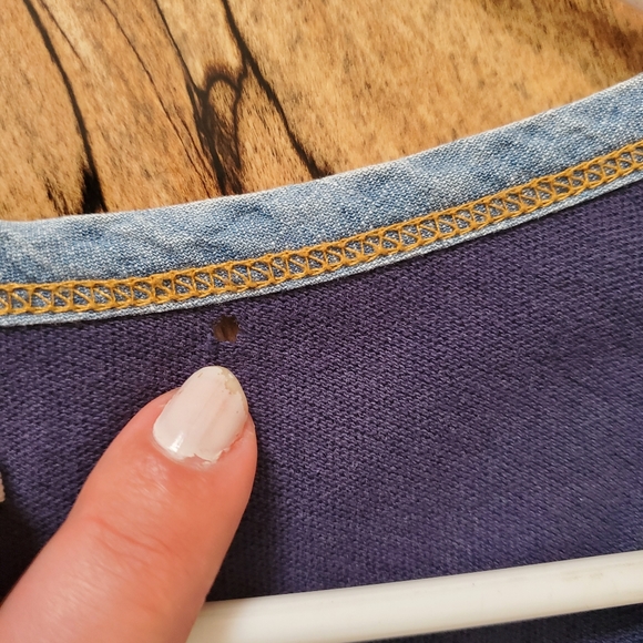 Free people boho cotton long sleeve stretchy Dress WOMEN'S Sz L - Picture 8 of 11